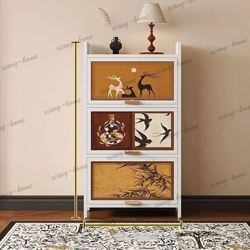 ld Narrow White Shoe Cabinet Asian Style Dustproof Luxury Corridor Shoe Cabinet Storage Unit Organizador  Furniture Home