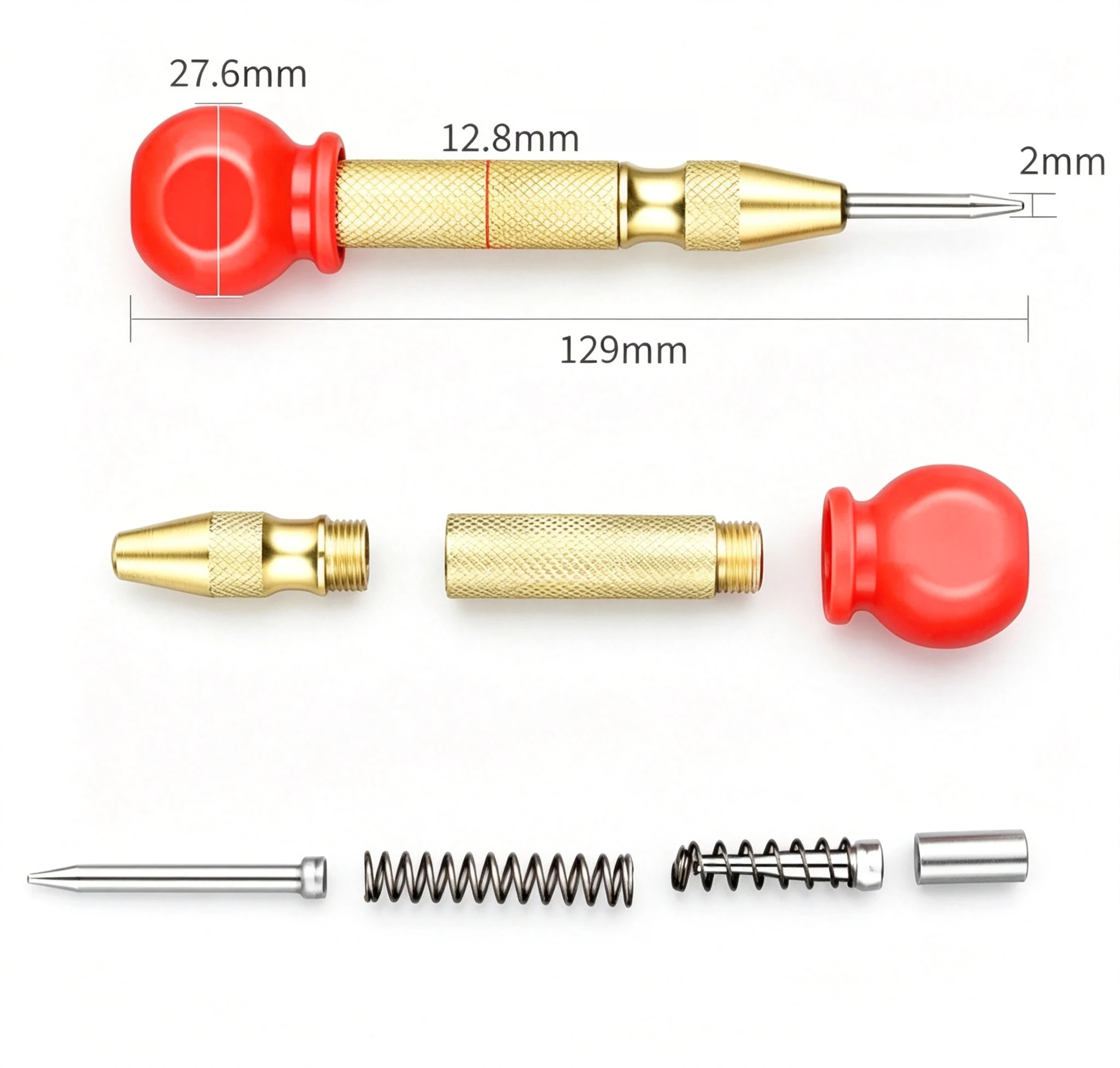 1pcs Automatic Center Pin Punch Woodworking Tools Spring Loaded Marking Metal Drill Bits Wood Press Dent Marker Tool
