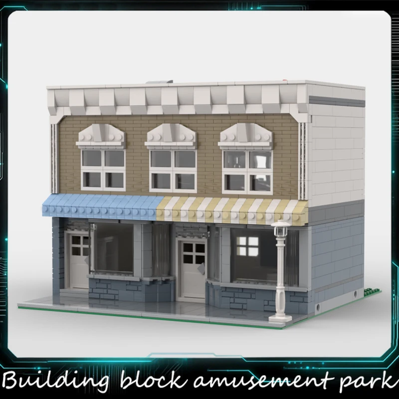 

1644 PCS City Street Scene Series Small Town Store Construction Customize MOC Building Block Model Assembly Toys Festival Gifts