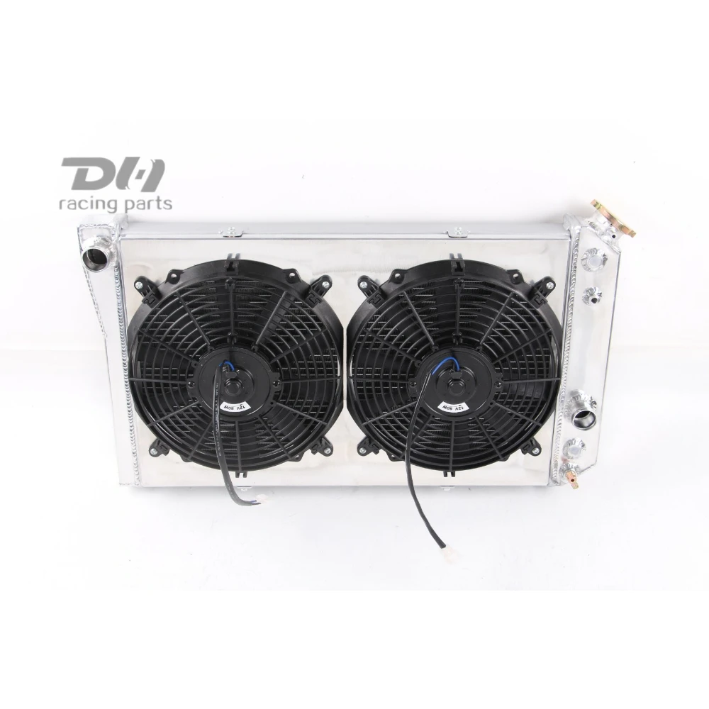

FIT 84-90 Corvette SMALL BLOCK V8 S10 3 ROWS Cooling RADIATOR&SHROUD&TWO FANS