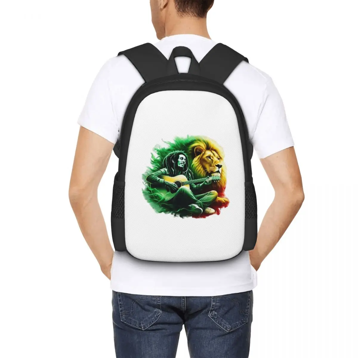Bob Marley One Love Backpack Hot Sale Daypack Large Capacity Boys Girls BookBag School Bag Shoulder Bags for Men Women