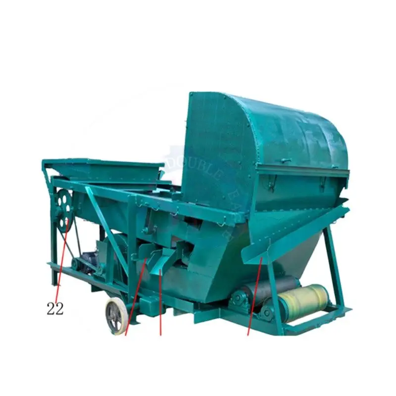 8T/H Wheat Corn Soybean Cleaning Sifting Machine Automatic Moldy Maize Seed Screening Sorting Equipment With Throwing Grain