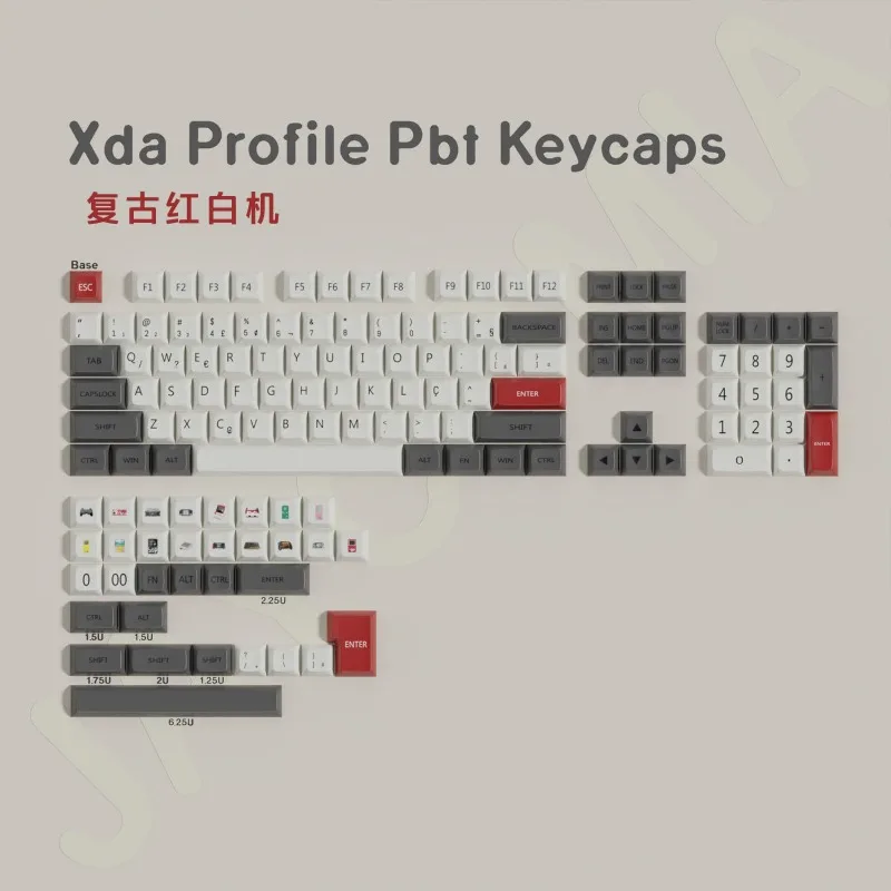 

XDA PBT Keycaps DE FR ES KR EN RU Abnt2 Thai Keycap Dye Sub Retro FC For ISO Layout Mx Switch Mechanical Keyboard Gaming Custom
