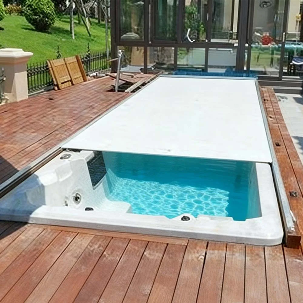 Motorized Retractable Pool Cover, Heavy Duty Waterproof Roller Shutter for Inground Ponds, Solar Cover Alternative