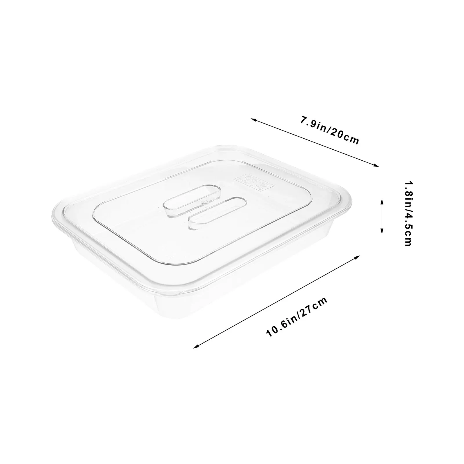 Rectangular Display Food Container High-Grade Food Storage Box Airtight Seal Dust-Proof Kitchen Organizer Stackable Reusable
