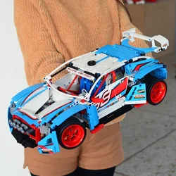 1005pcs 기술 랠리 자동차 1:10 모델 빌딩 블록 세트 교육 DIY 벽돌 장난감 맞는 42077