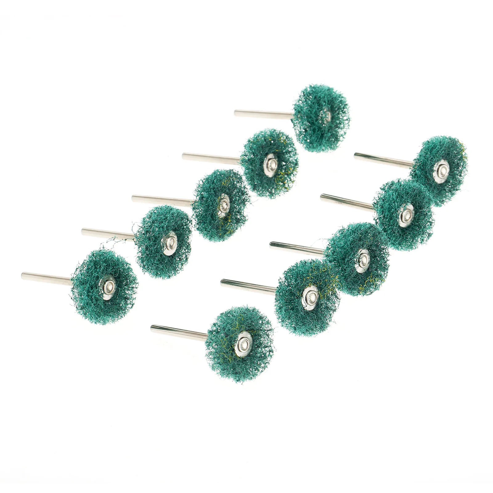 10Pcs 25mm Dremel Accessories Buffing Polishing Wheel Buffing Pad Brush Dremel Rotary Tool 3mm Shank for Polishing Sanding