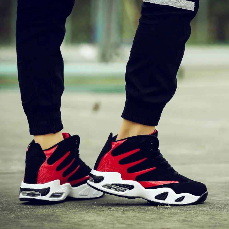 

Осенние новые модные универсальные баскетбольные кроссовки с высоким берцем на воздушной подушке, дышащая и удобная спортивная обувь