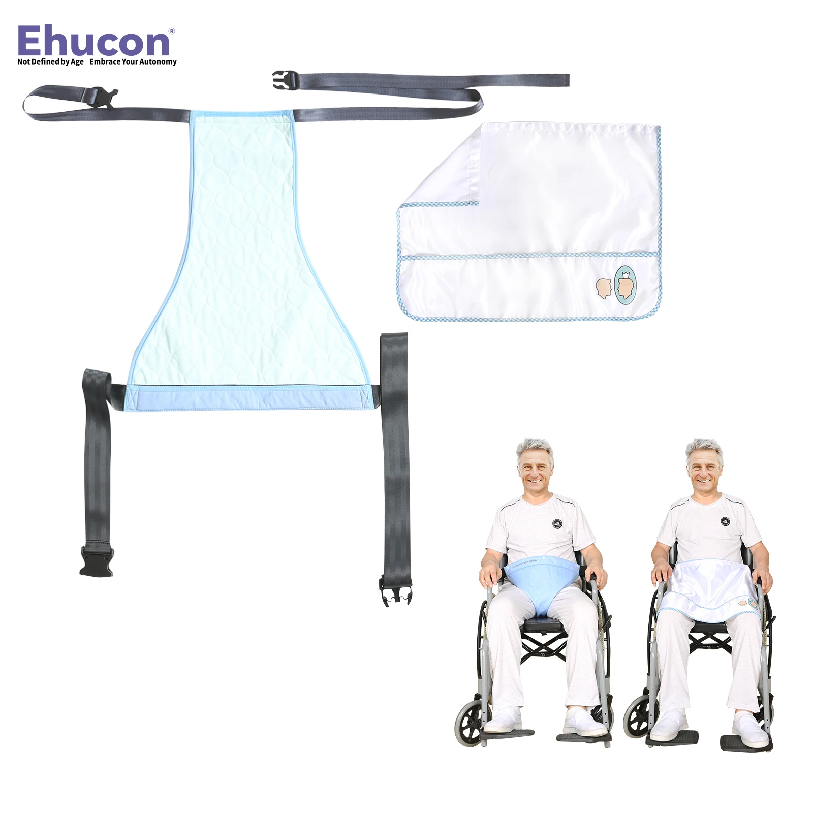 

Поглощающая подушка для предотвращения падения Ehucon со съемным фартуком для конфиденциальности, 1 шт., моющаяся и многоразовая подушка для сиденья