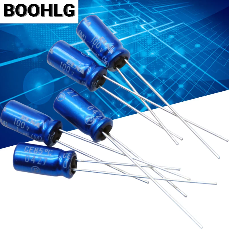 20 PCS 1UF 100V Capacitor de Áudio 100V 1UF 5X11 RE3 Robe Azul