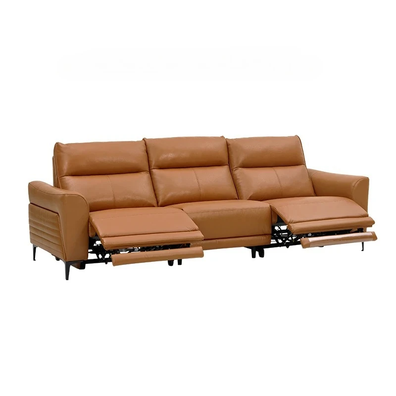 Sofá Cama de cuero genuino, conjunto de sofás reclinables eléctricos, sofá de cuero, asientos de teatro, sofás grandes convertibles, sofás para dormir