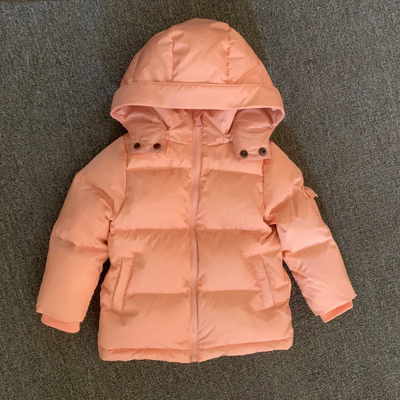Kids Winter Down Jacket Short Version Children's Hooded Coat For Baby Boys Girls 1-13T Warm Snowsuit