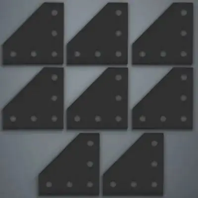 

8Pcs L Brackets Aluminum Extrusion Connector Corrosion Resistant for 2020 Series Profile DIY Structural Frame Corner Bracket