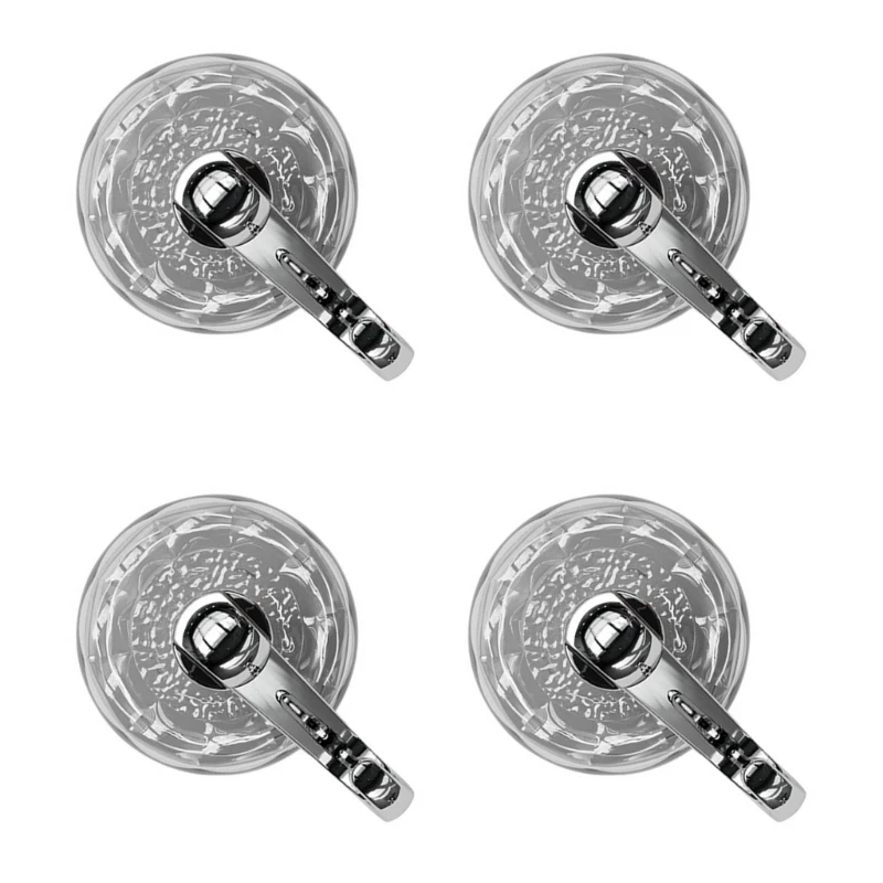 Pack Of 4 Vintage Ripples Suction Cup Hangers Strong Suction Hook for Glass Door