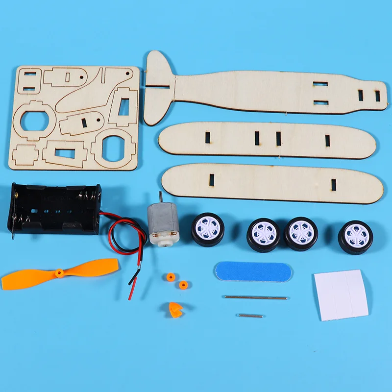 Kit de matériel fait main pour la science et la technologie des étudiants, petit avion électrique de production, modèle de jouet d'avion, bricolage