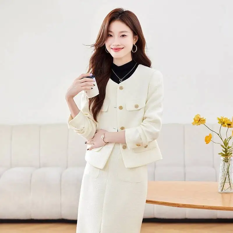 High Quality Fabric Formal Women Business Blazers Skirt Suits with Skirt and Jackets Coat Professional Career Interview Outfits