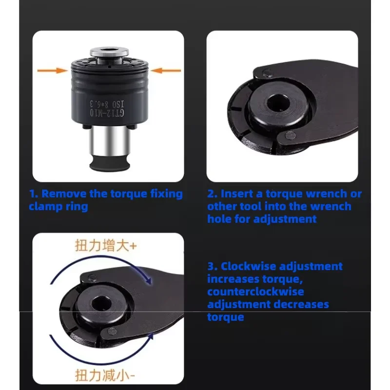 Mandrino per maschiatura ISO/DIN/JIS Standard GT12 GT24 M2-14 abbinato a MT2 MT3 BT30 BT40 Portautensili per maschiatura Staffa per utensili Pinza