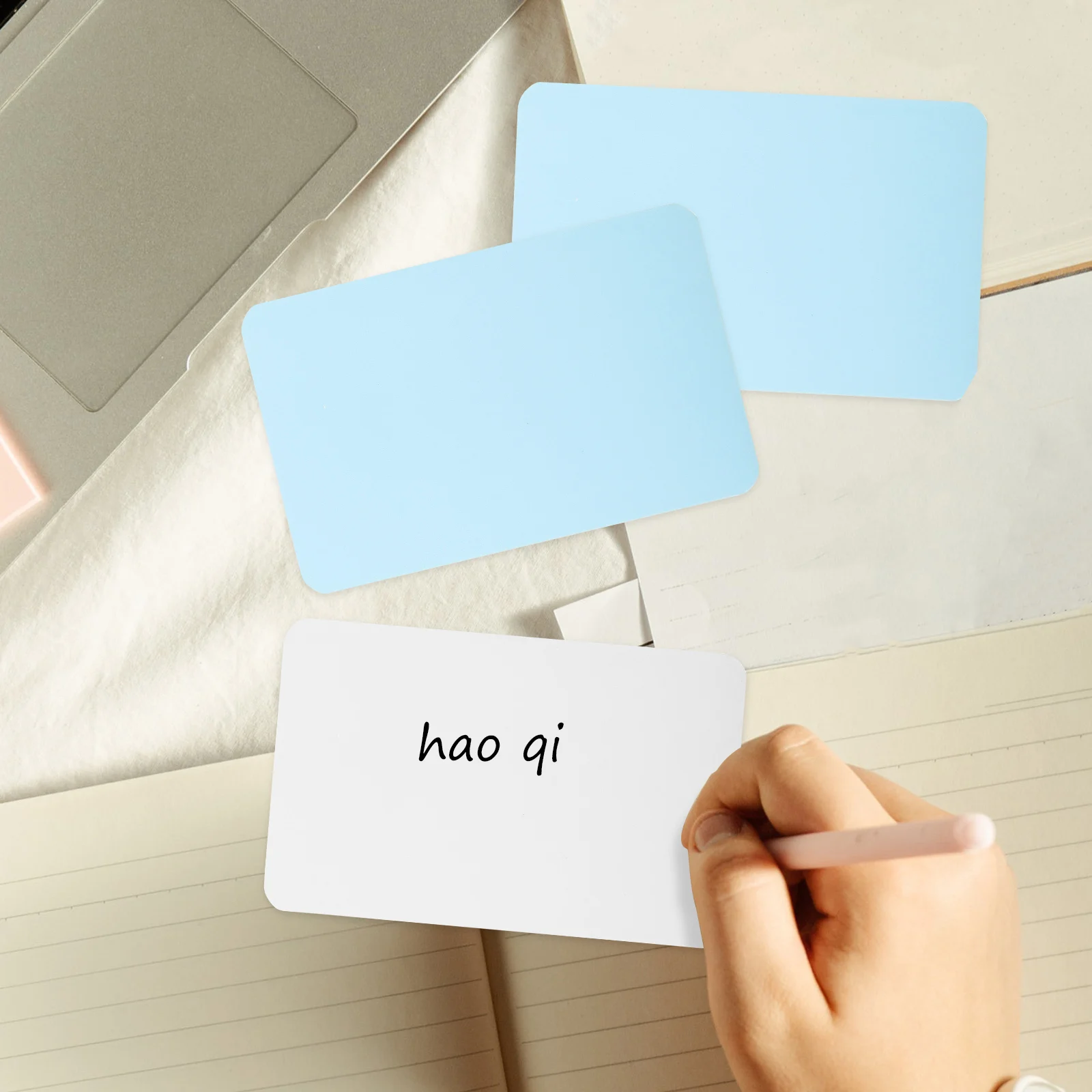 

200 Sheets Blank Paperboard Cards DIY Note Cards Vintage Style for Studying Flashcards Vocabulary Memory Kraft Card