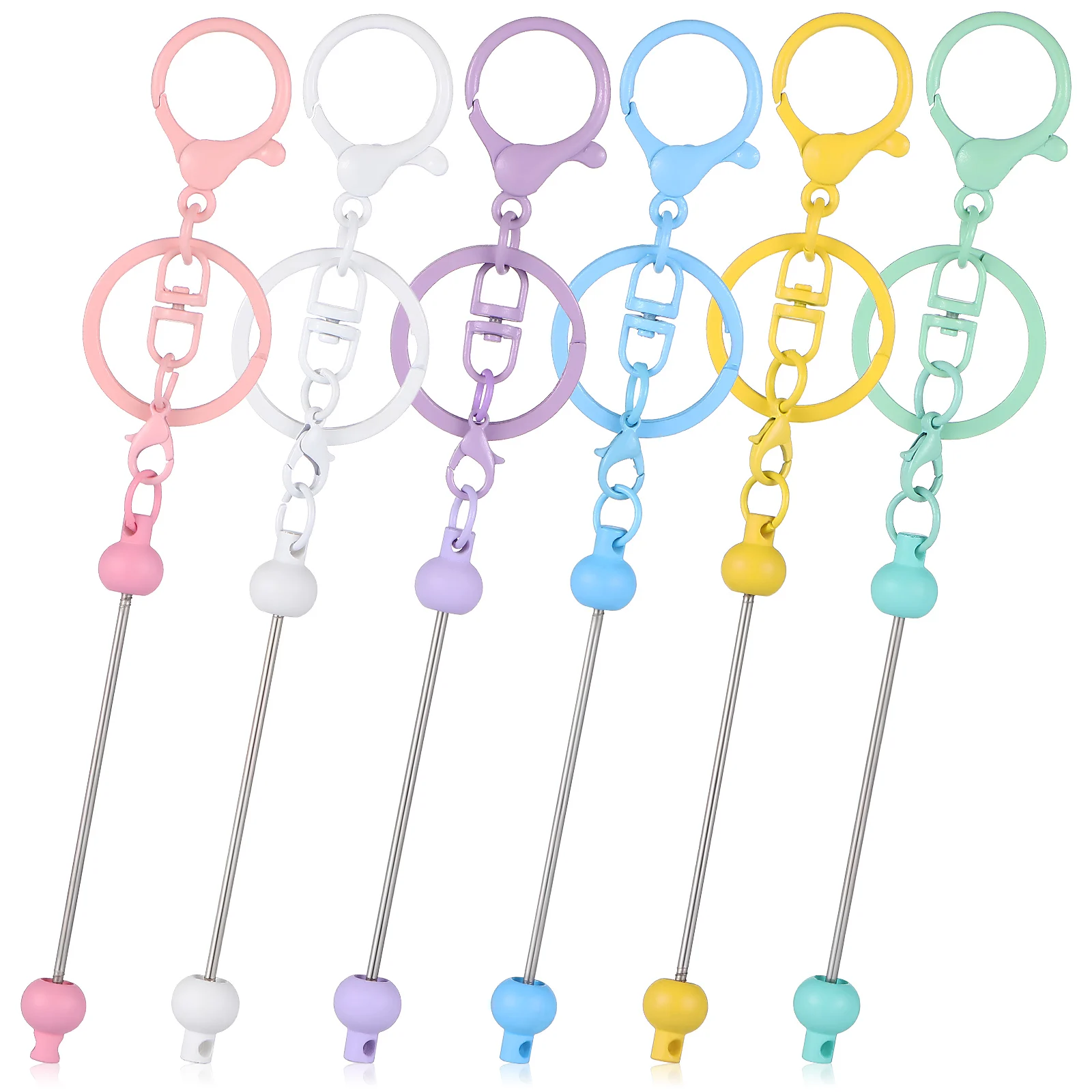 

12 Pcs Lobster Clasp Keychain Metal Plastic Diy Jewelry Supplies Bag Diy Keychain Supplies Charms Women Craft Accessories