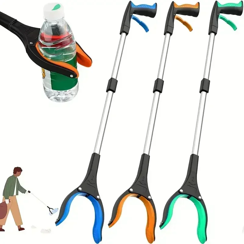 1pc dobrável pinça extensor ferramentas manuais lixeira alcançadores pickers dobrável lixo grabber pegar ferramentas agarradores