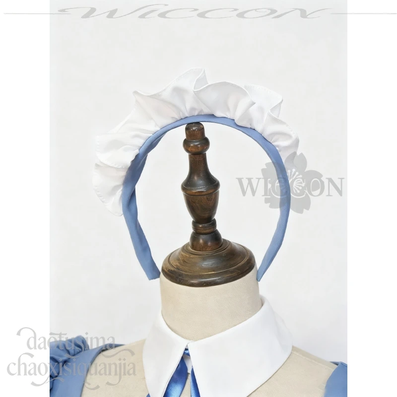 SWEETS PARADISE Coffee Maid Cosplay Anime New PANTY & STOCKING With GARTERBELT Kawaii Blue Sweet Lolita Cake Dress Wig Halloween