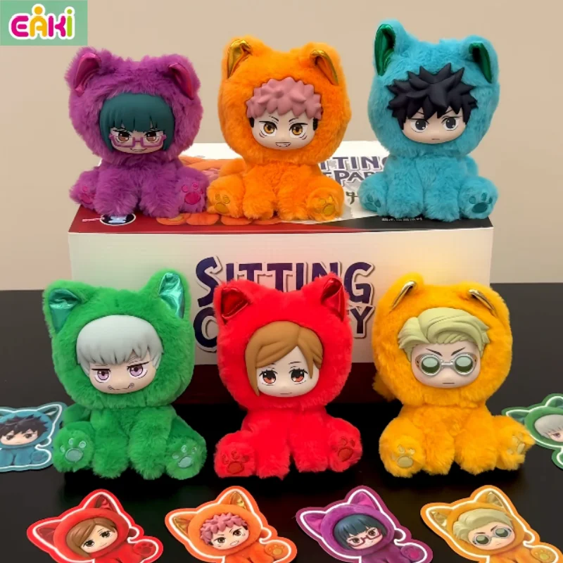 Original EAKI Jujutsu Kaisen Katzen-Sitzparty-Serie Blindbox Anime-Charakterpuppen-Sammlung Weihnachtsgeschenke auf Lager