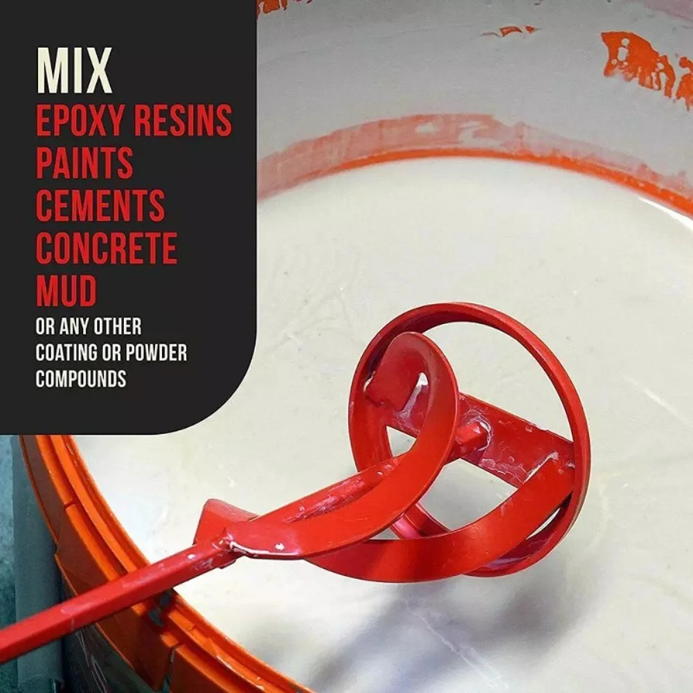 1pc HSS Putty Mixer Paint Drill Attachment Paddle Consistency Liquids Resin Head Stirrer Blade Stirring Mixing Rod Tools