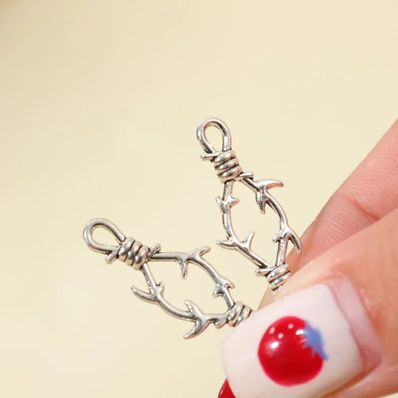 10-60Pcs Gothic Punk Pendants Spikes Charms 3D Metal Connectors DIY Jewelry Findings for Necklace Bracelet Making DIY Accessory