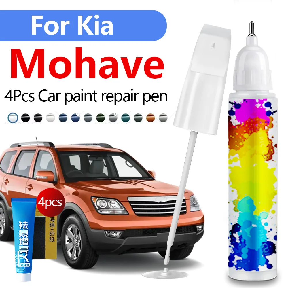 

Ручка для ремонта автомобильной краски для Kia Mohave 2008-2025 Аксессуары для ремонта царапин 4 шт. Серый KLG Черный ABP Белый UD Красный IY Коричневый Красный