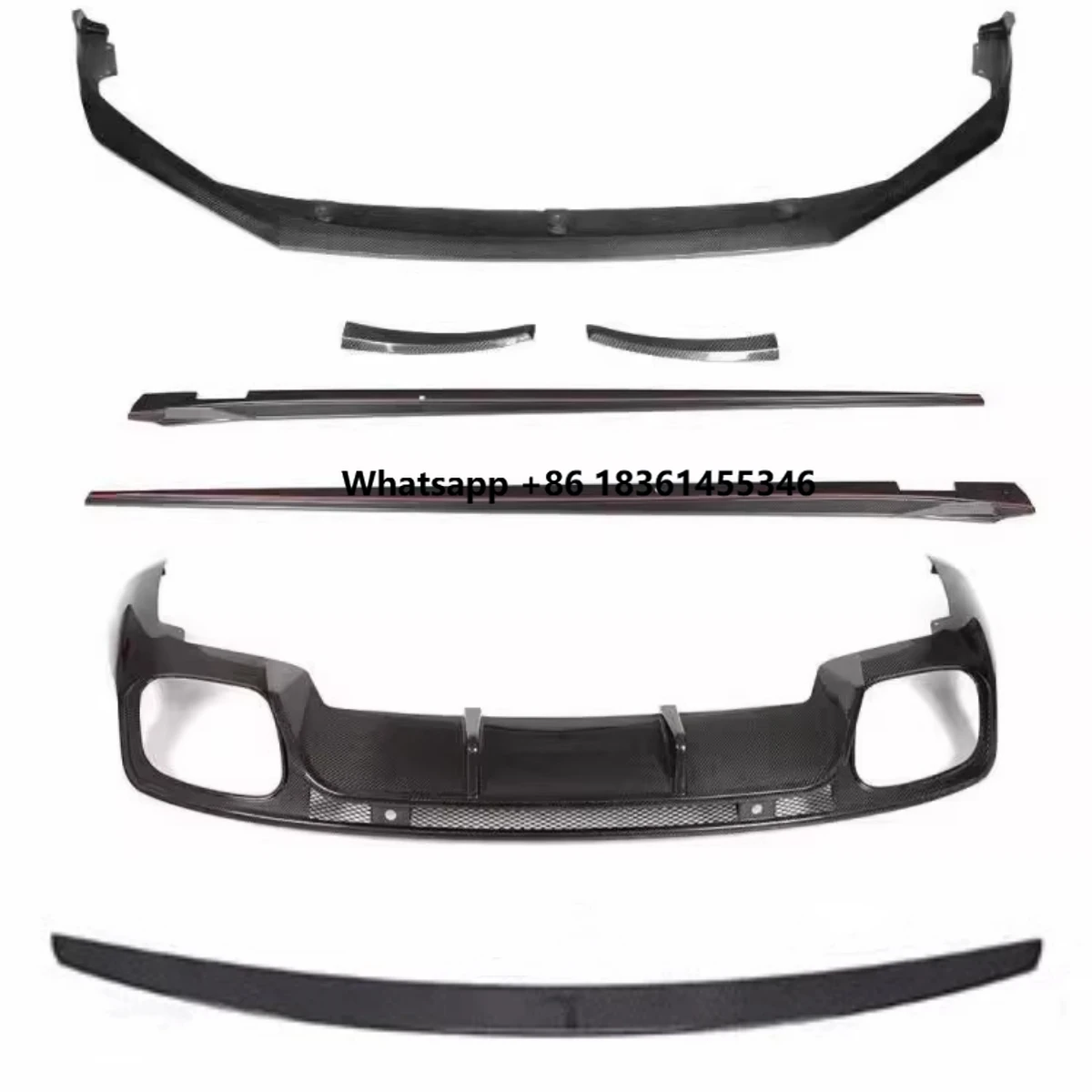 

For 971 17-19 modified Surround Front Lip Rear Lip Tail wing Side Skirt Car Accessories Carbon Fiber Body kit