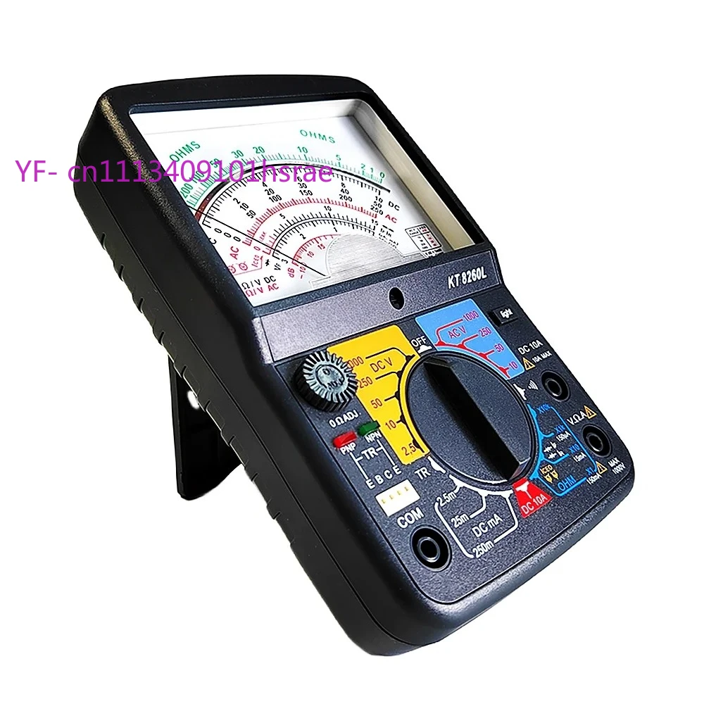 KT8260L High Precision Analog Multimeter Pointer Display AC DC 1000V 10A 20MΩ Handheld Resistance Tester With Backlight