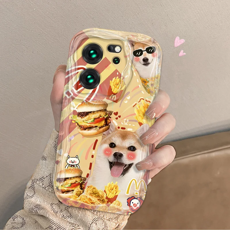 Cartoon Lovely Cat and Dog Wave TPU Case For Xiaomi Redmi 12 12C 12R 11A 13C 10 10C 10X 9 Power 9A 9C 9T 8 K70E K70 K60 K50 Pro