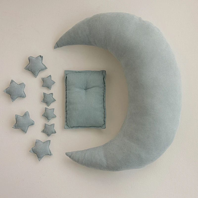 Moon Throw Pillow Newborn Photography Props Colorful Baby Posing Moon Star Pillow Photo Set Studio Shooting Accessories