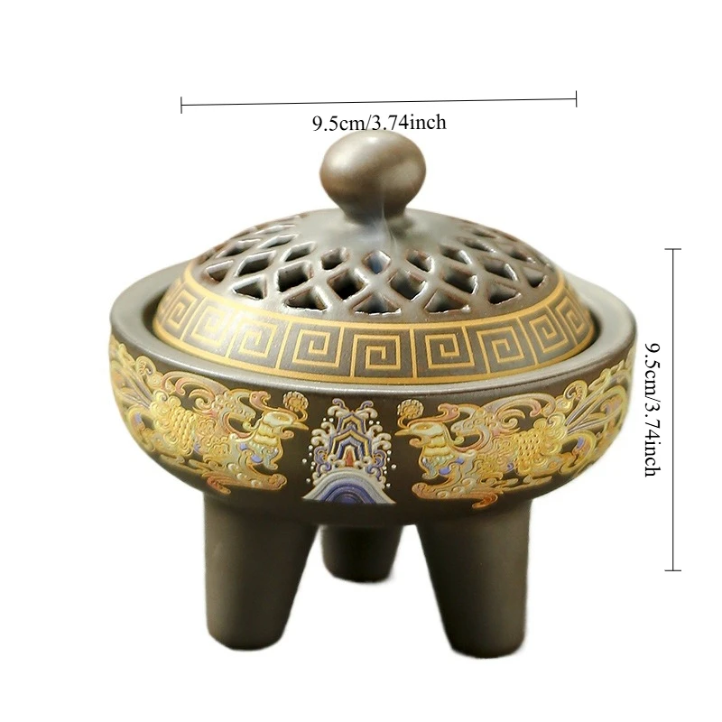 Coil Incense Burner Backflow Incense Cone Burner Portable Censer Desktop Aromatherapy Ornament For Home Bedroom Spa Yoga Studio view 6