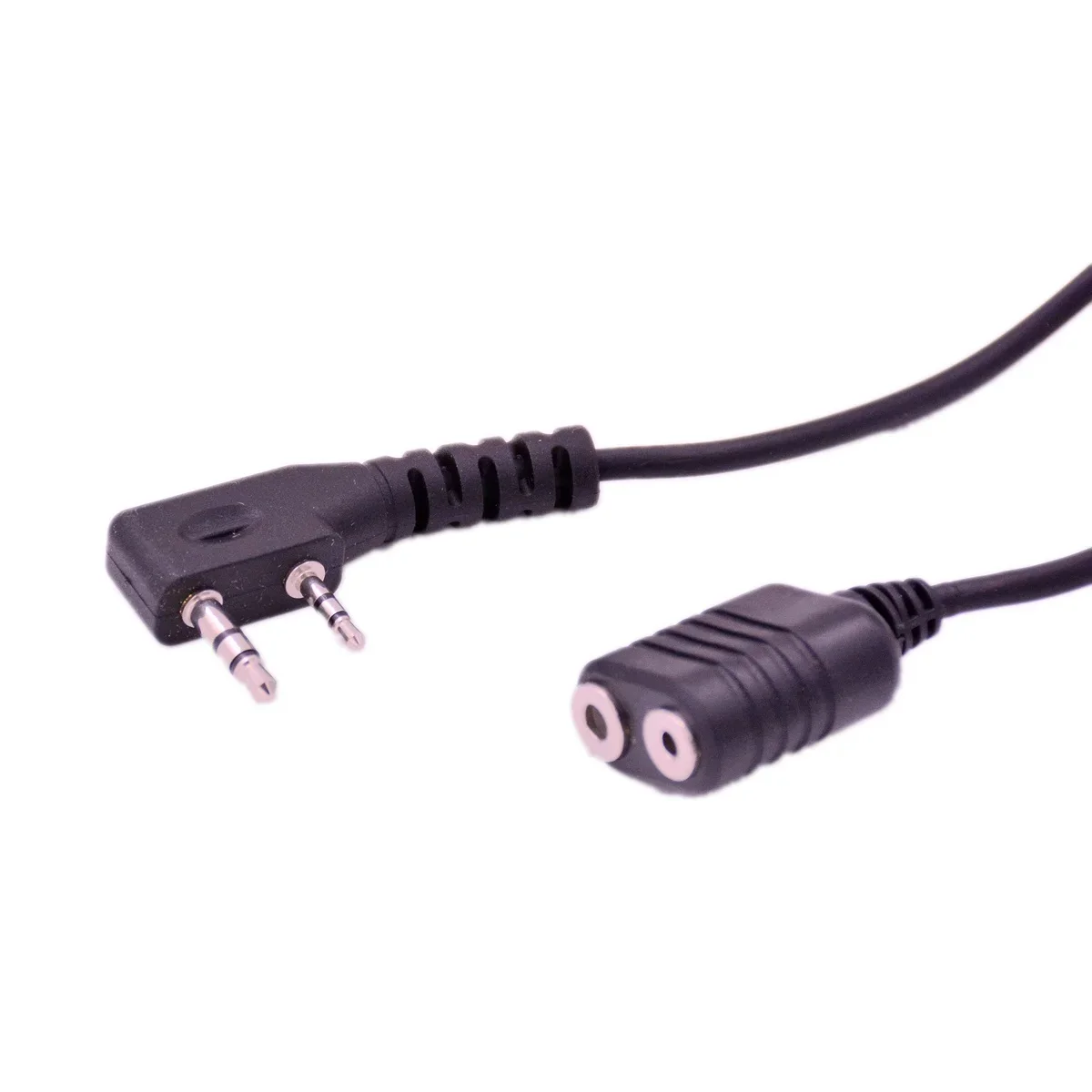 2Pin K Plug Microphone Headset Extension Cable Adapter 1 Meter 3.28ft  for Kenwood Baofeng HAM Walkie Talkie ABS Extend Mic Cord