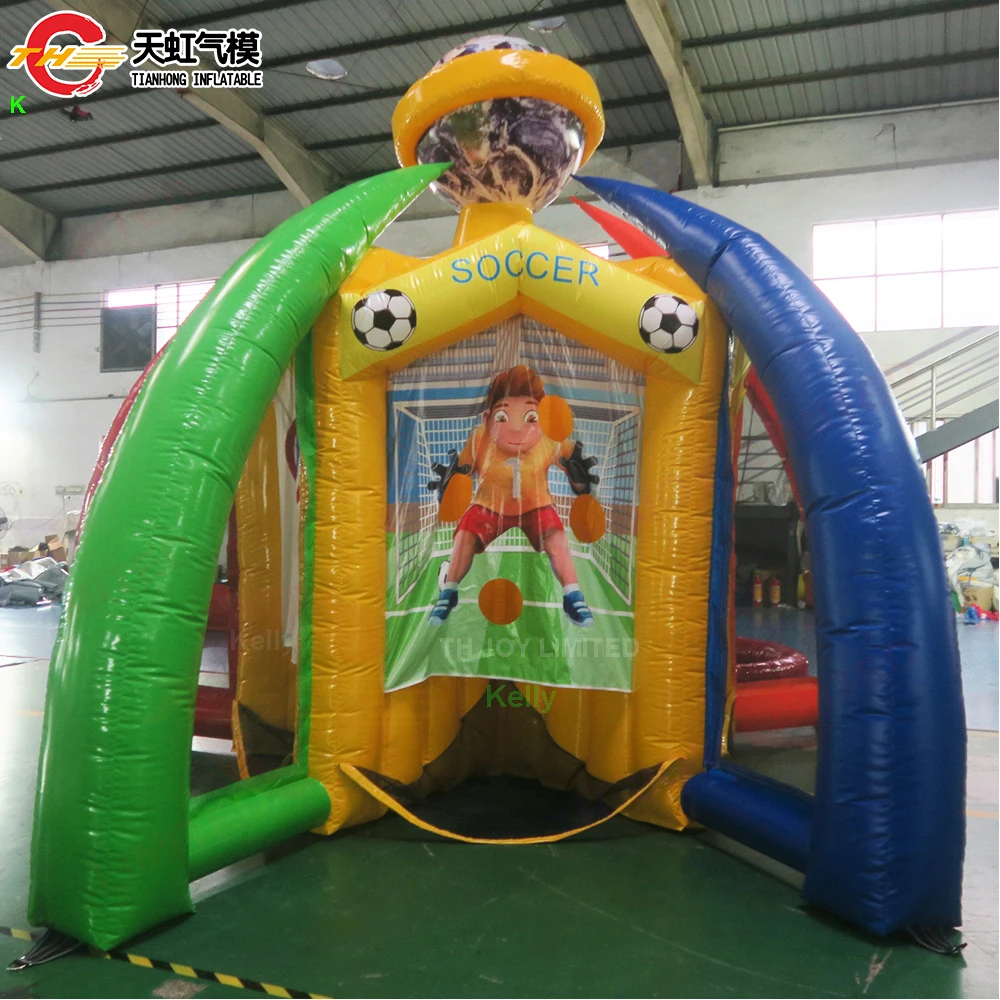Interactive Carnival Multi-purpose Sport Hoop Booth 5 in 1 Shootout Basketball Inflatable Carnival Junior Sport Game