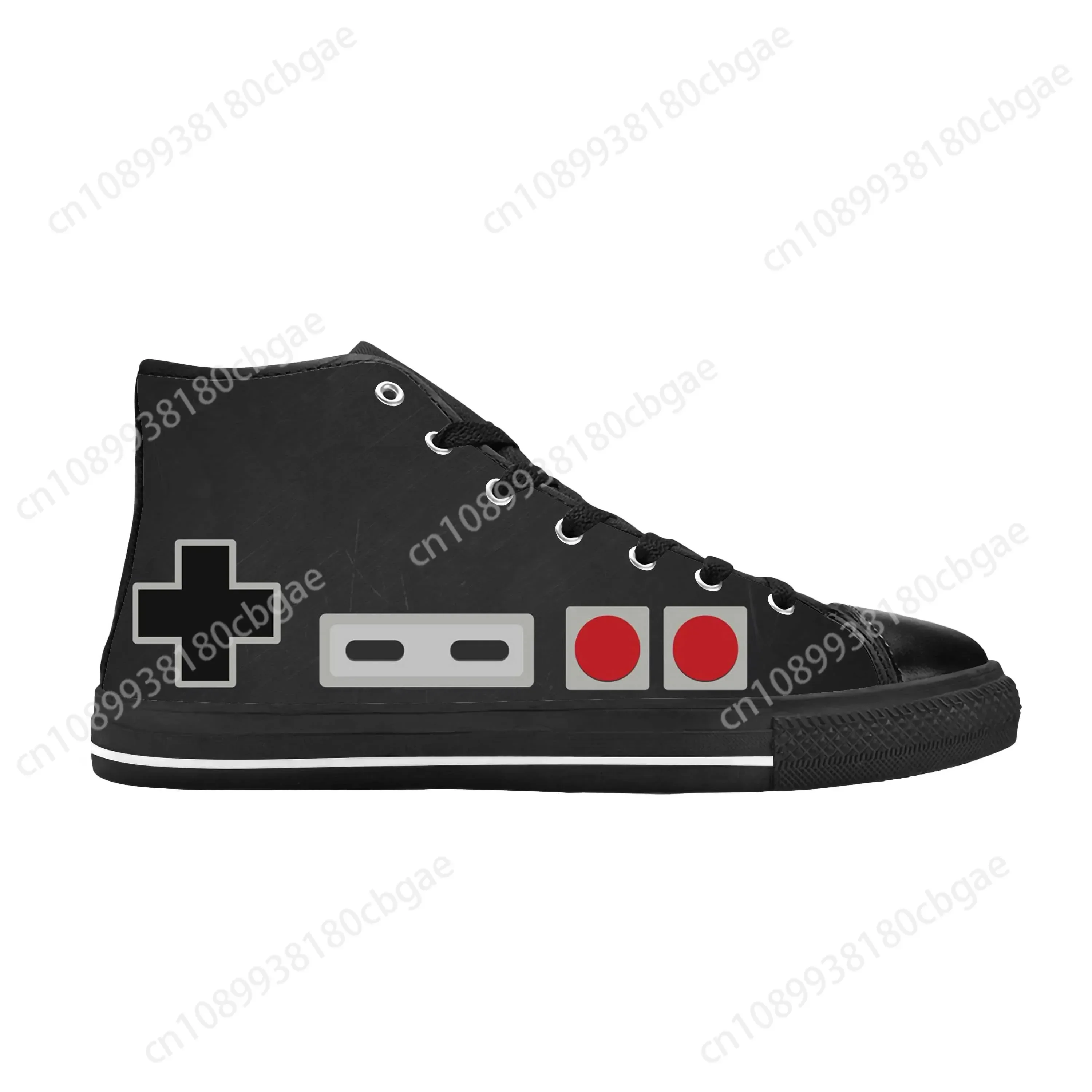 

Video Game Gamer Console Controller Anime Cartoon Casual Cloth Shoes High Top Comfortable Breathable 3D Print Men Women Sneakers