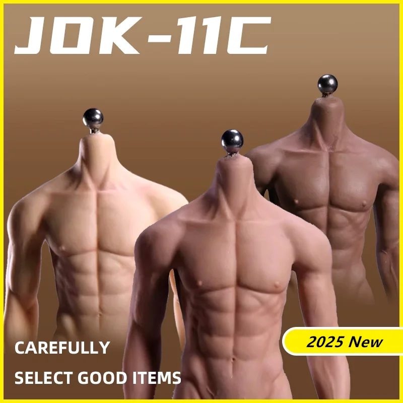 

2025 Новая кукла JIAOU, масштаб 1/6, JOK-11C, мышцы тела, 12 дюймов, мужской супер гибкий бесшовный металлический корпус скелета для скульптуры головы 1/6