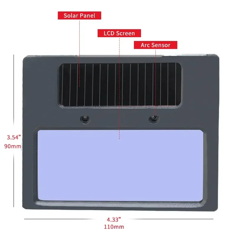 Lente de Máscara de Soldadura Solar con oscurecimiento automático, filtro de máscara de ojos, color verdadero