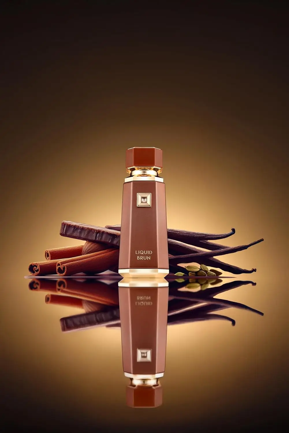 Fragrance World French Avenue Liquid Brun EDP 3.4oz / 100ml – Colonia cálida y duradera con ámbar arogenado, regalo de lujo para Navidad