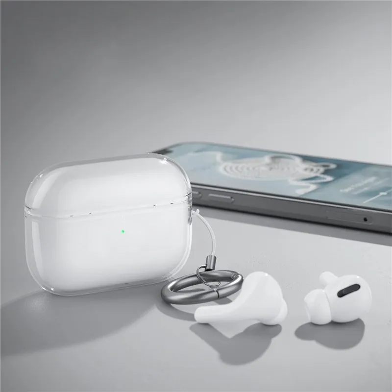 Caso claro para airpods pro2 2022 silicone caso ar vagens pro 2 funda airpods pro 2022 transparente fone de ouvido para airpod pro 2nd