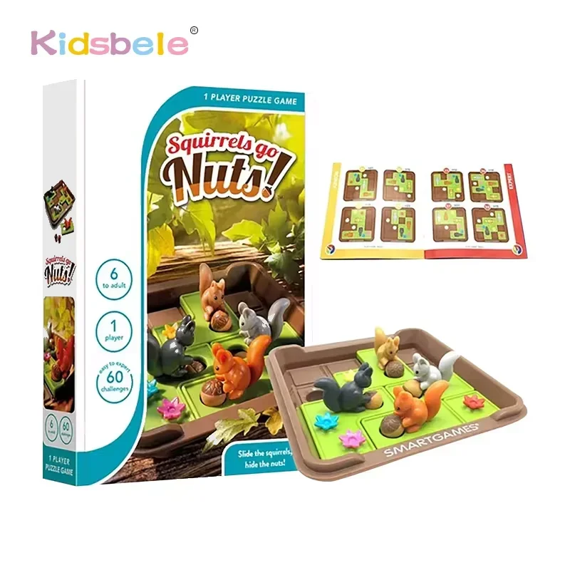 2025 กระรอกอัจฉริยะ 60 ความท้าทายเด็กการศึกษา IQ การฝึกอบรมการศึกษาของเล่นปัญญา