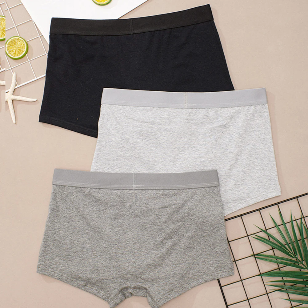 

Men Soft Solid Briefs Soft Boxer Shorts Extreme Night Underwear Stretch Trunks Mid Waist Breathable Panties Trunk Men Underpants