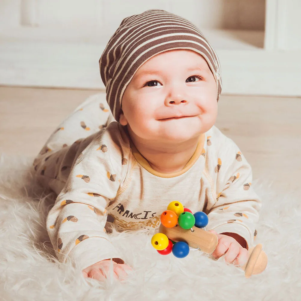 아기용 나무 딸랑이 중간 크기 손 흔들기 벨 교육용 악기 유아의 협응력과 흥미를 위한