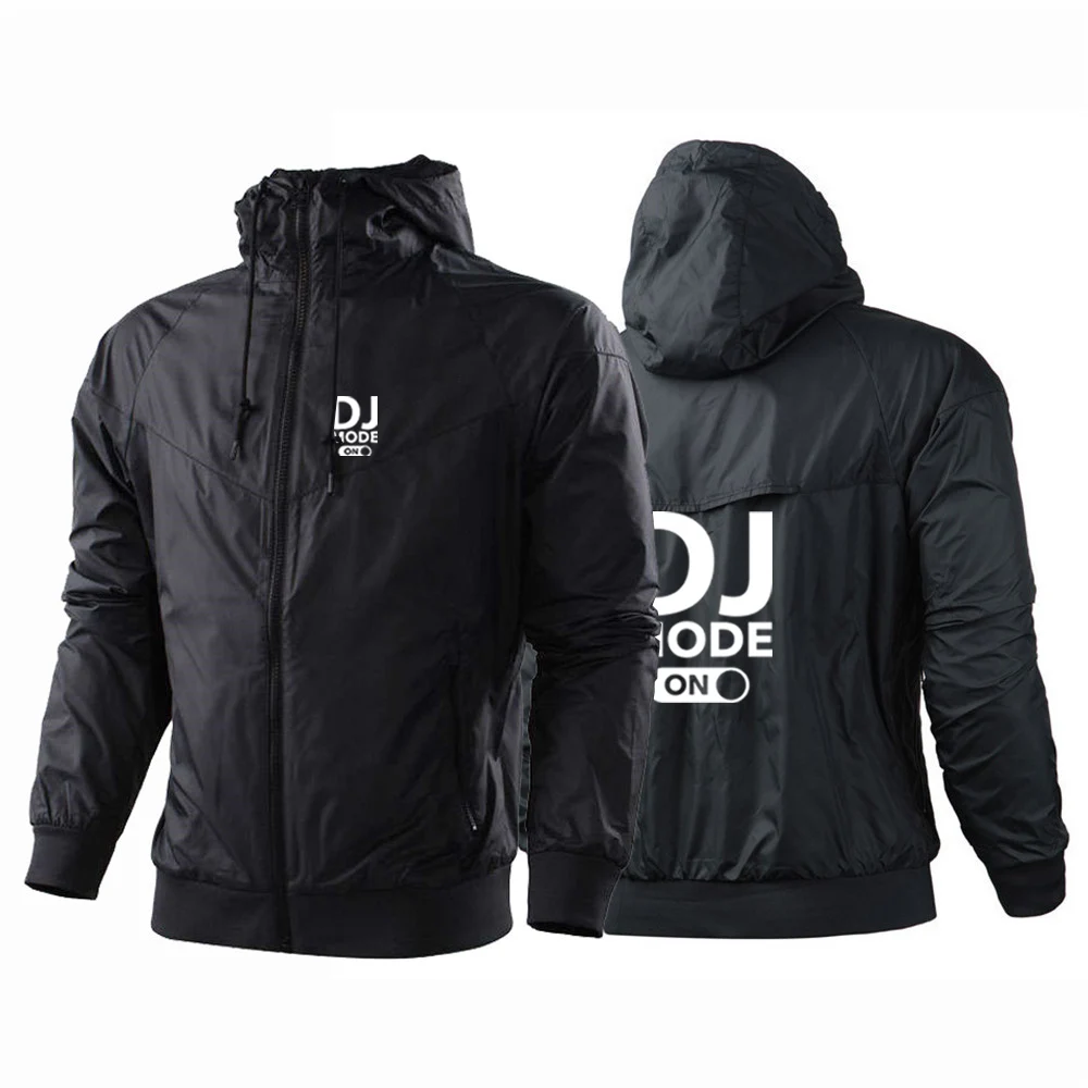 

2025 Dj Mode New Men Spring and Autumn Patchwork Windbreaker Windproof Casual Hooded Trendy Fashion Printing Coat Tops