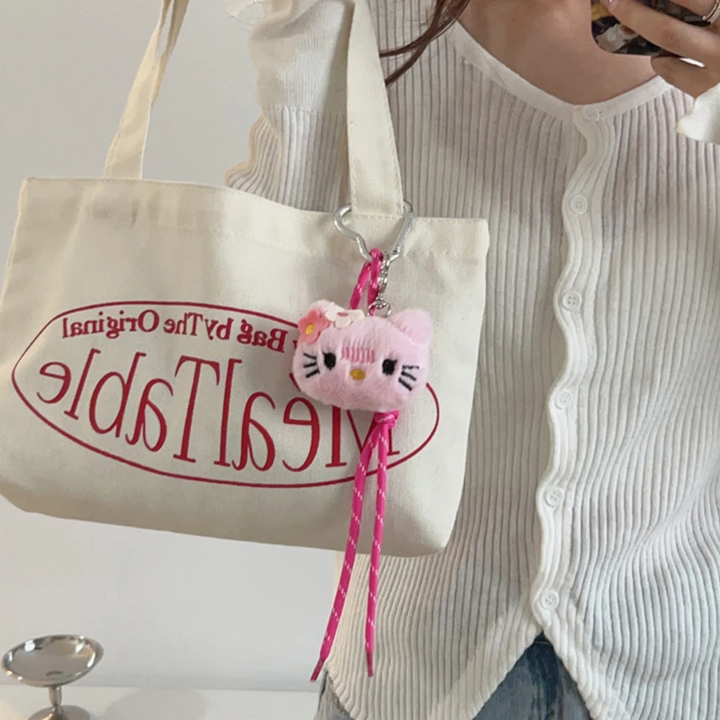 

Kawaii Sanrio Hello Kitty плюшевый брелок милые мягкие куклы Рюкзак Подвеска автомобильный брелок для ключей подарок девочке на день рождения