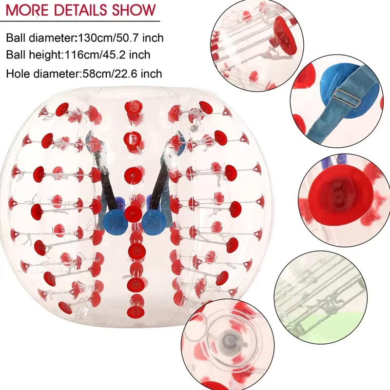 성인용 TPU 팽창식 Zorb 볼, 1.5m 버블 축구공, 공기 범퍼 볼, 도매, 1.0mm