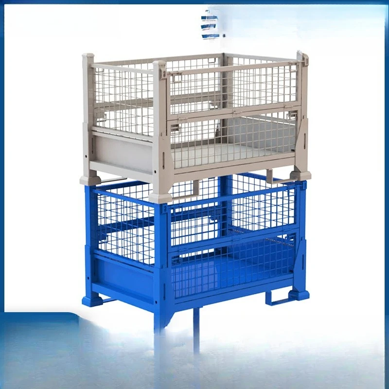Turnover iron frame, turnover box, steel mesh material box, mobile stacking logistics tray