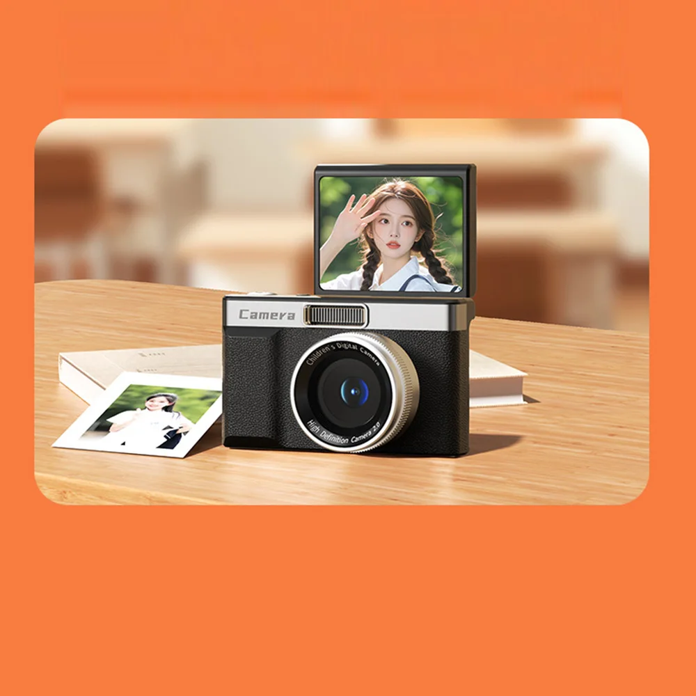 شاشة 2.4 بوصة 1080P HD كاميرا رقمية مضادة للاهتزاز ضوء فلاش التصوير الفوتوغرافي كاميرا فيديو 8x التكبير 4K التسجيل #2