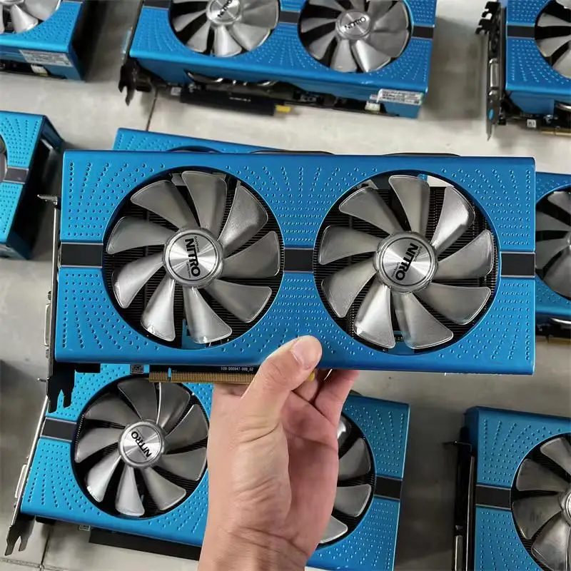 การ์ดจอ Radeon RX 590 8G D5 ของแท้ในสต็อก สำหรับเล่นเกมบนเดสก์ท็อป RX 590